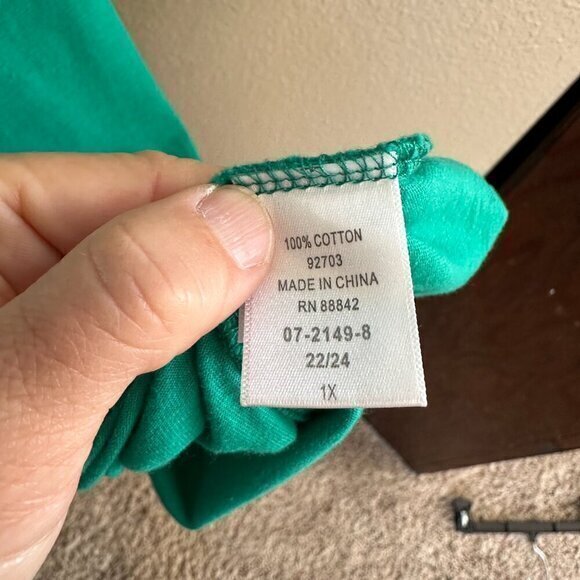 Roaman's Green Top‎ Size 1X - Picture 4 of 7